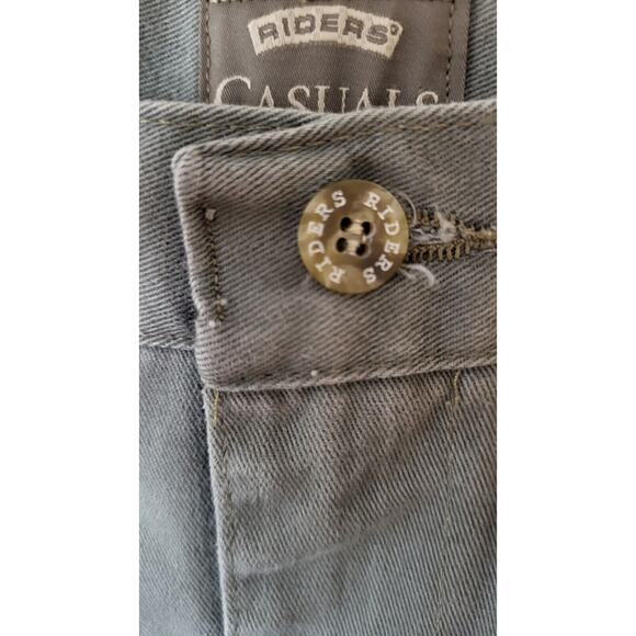 LEE Riders Size 16M Casual High-Rise Olive Chino Jeans Size - Picture 13 of 13